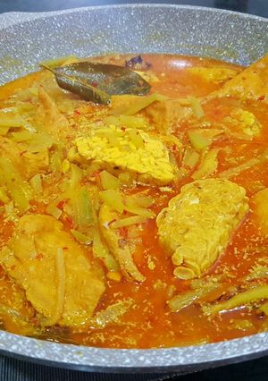 Foto resep Labu siam tahu tempe kuah kuning