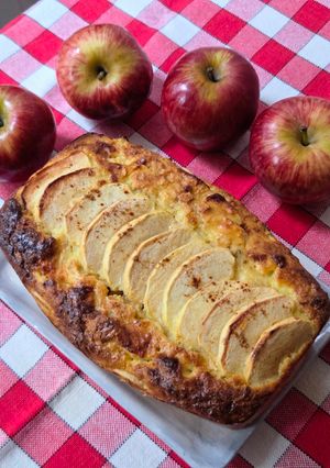 Una foto de Budín saludable de manzana 🍎 sin azúcar agregado ni edulcorante ni féculas ni harina