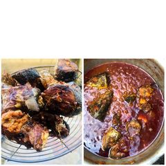 Fried fish in palm oil stew🍽🐟 A picture of Fried fish in palm oil stew🍽🐟.