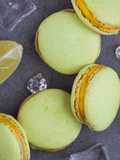 Italian Margarita Macarons with Tequila Lime Curd Filling