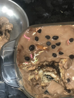 A picture of Chocolate Biscuit Pudding.