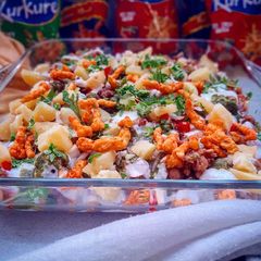A picture of Kurkure chana chaat.