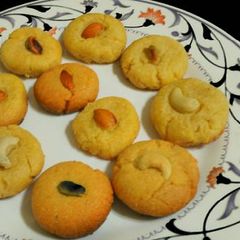 A picture of Sooji/ Semolina Butter cookies Without Oven.