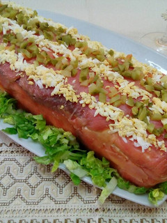 Una foto de Pastel frío de salmón