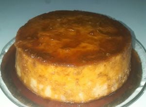 Una foto de Budín de pan con leche en polvo