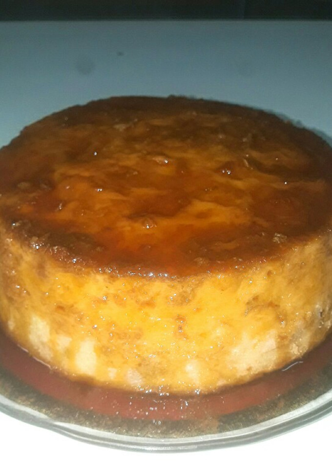 Una foto de Budín de pan con leche en polvo