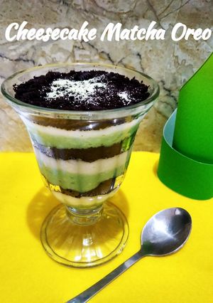 Foto resep Cheesecake Matcha Oreo