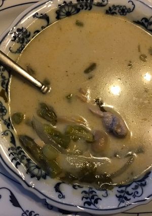 A picture of California Farm Thai Coconut Asparagus Soup.