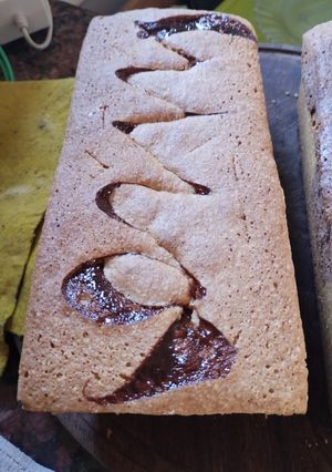 Una foto de Budín de coco y dulce de leche sin manteca