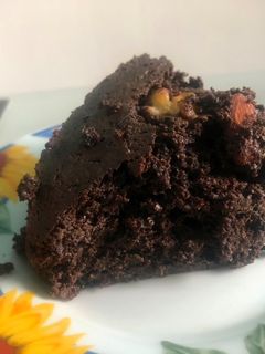 Una foto de Brownie sin harina sin lácteos sin azúcares refinados
