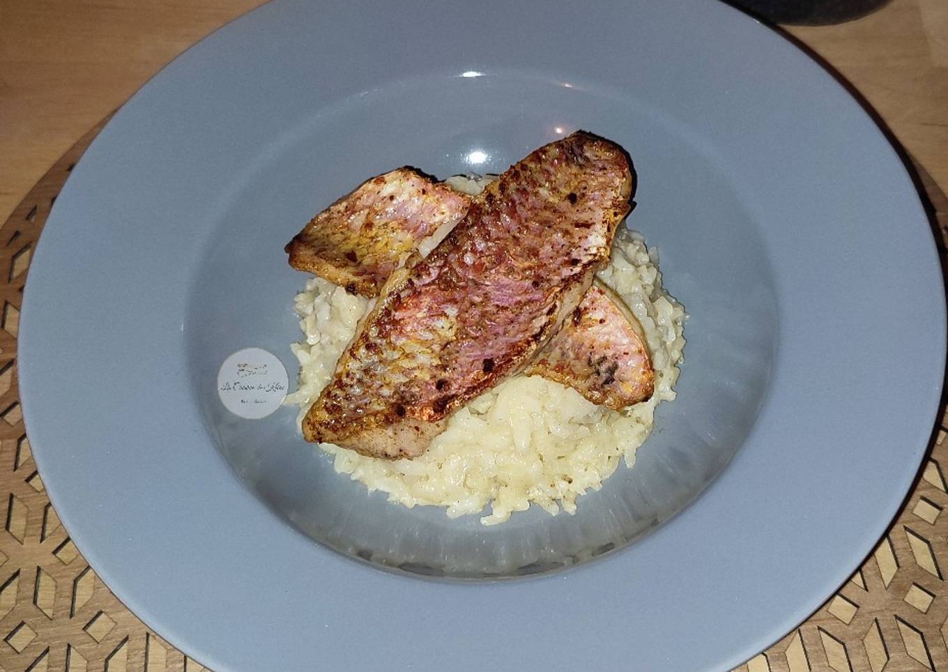 Risotto au parmesan et filets de rougets