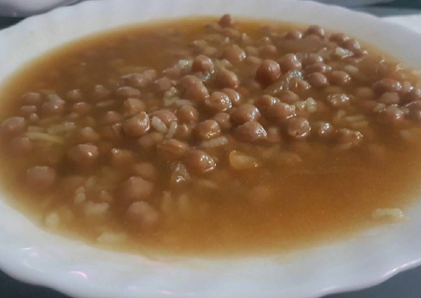 Potaje de garbanzos, sano. Olla exprés