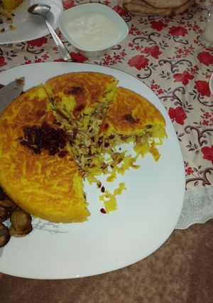 عکسی از دستور ته چین مرغ