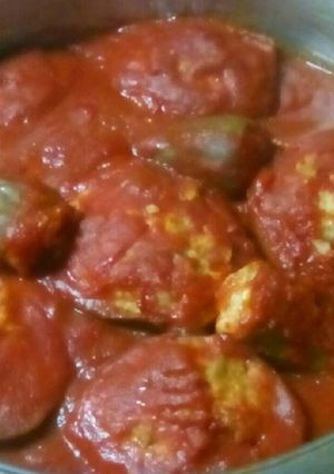 Foto di Melanzane e peperoni ripieni