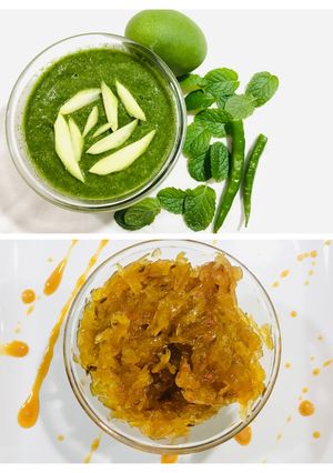 आम और पुदीना की खट्टी मीठी चटनी (Aam aur pudine ki khatti meethi chatni) रेसिपी मुख्य फोटो
