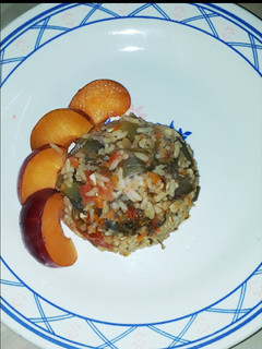 Una foto de Mix de vegetales con arroz