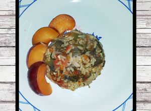 Una foto de Mix de vegetales con arroz