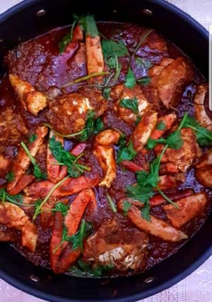 A picture of Crab Curry.