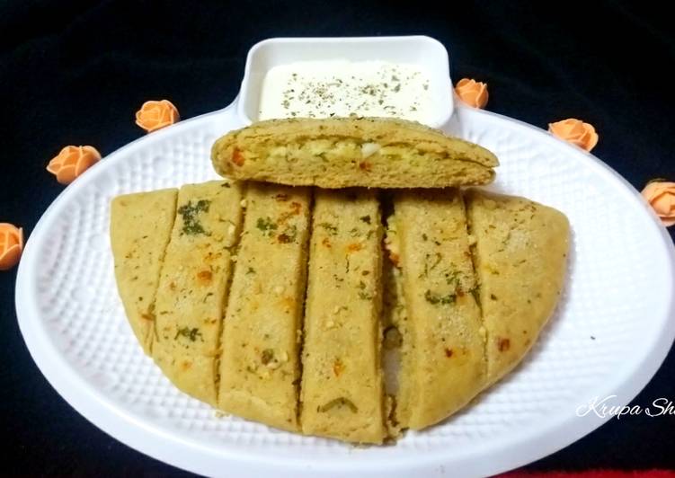 Easiest Way to Cook Perfect Stuffed whole wheat garlic bread sticks