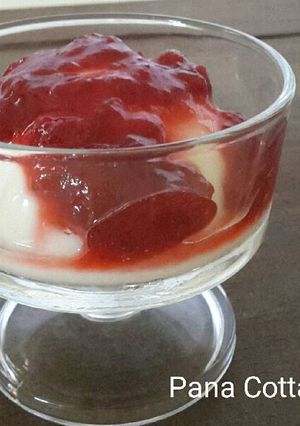 Foto resep Pana Cotta vanila saus strabery