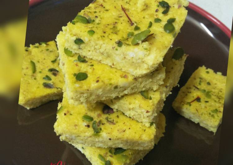 Instant kesariya kalakand