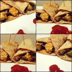 A picture of Paneer Kathi Rolls.