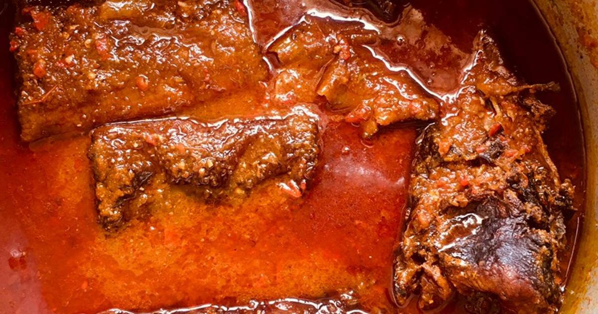 Palm oil stew with fish🌶🍅🧅 Recipe by Zainab’s kitchen ️ Cookpad