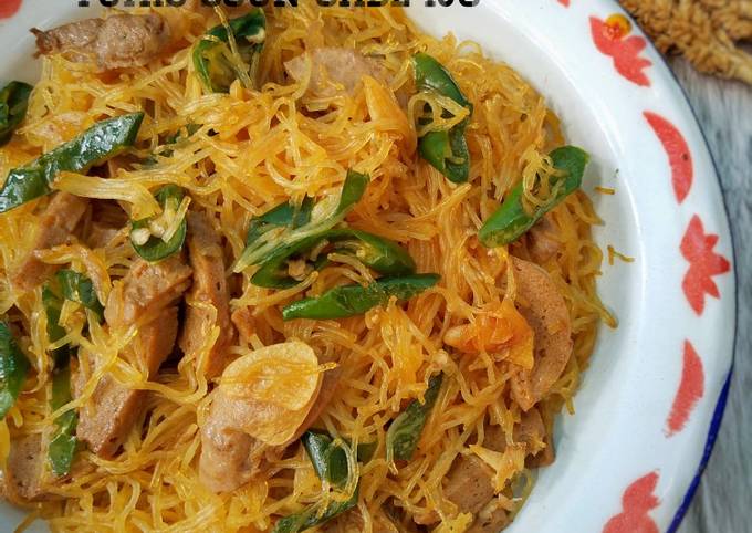 Ternyata begini lho! Resep membuat Tumis Soun Cabe Ijo yang nagih banget