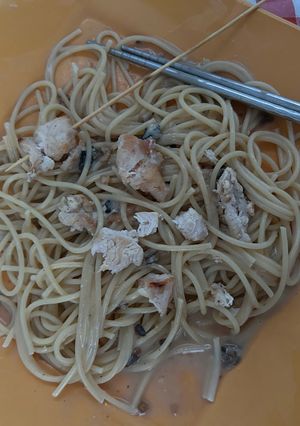 Foto resep Spaghetti Saus Carbonara Mushroom