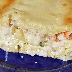 A picture of Seafood Lasagna.