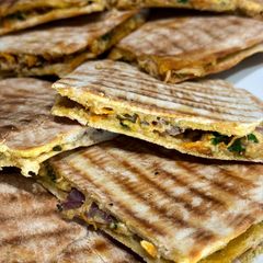 Another tasty tuna melt sandwich in pita bread - press grill A picture of Another tasty tuna melt sandwich in pita bread - press grill.