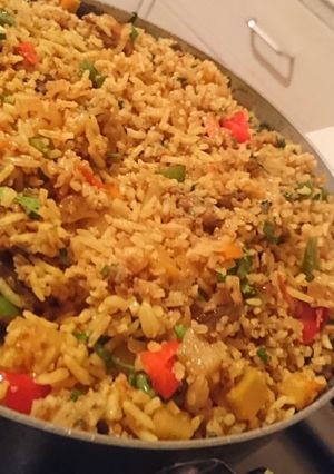 A picture of Halelujah vegetable fried rice. #Charityrecipe #4weekschallenge.