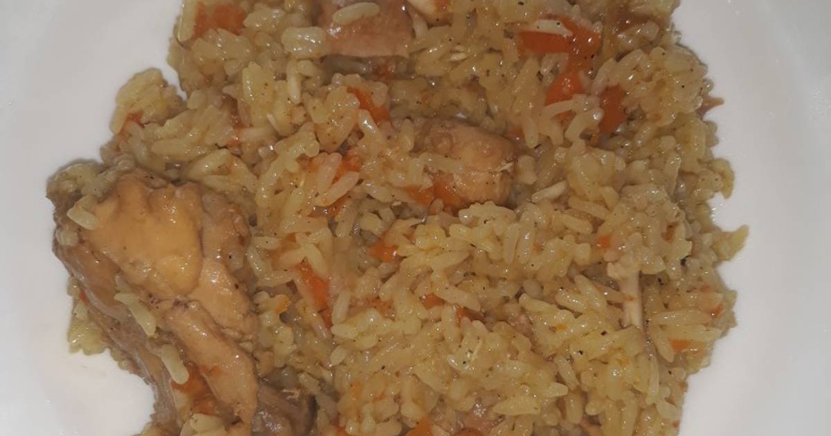 Плов рецепт с курицей на сковороде с фото пошагово из пропаренного риса