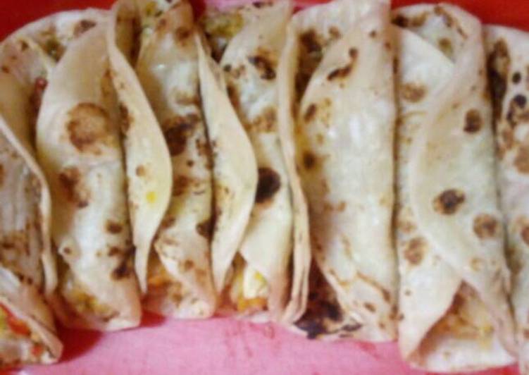 Tacos de verduras y pollo 🍗