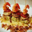 Artichoke Heart, Mushroom, and Shrimp Skewers