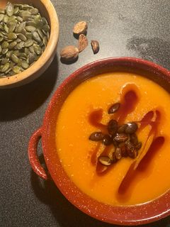Sütőtök krémleves recept fotója