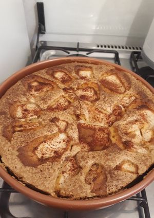Una foto de Torta de manzana con canela