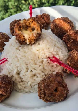 Violife sajttal töltött fasírtgolyók recept fotója
