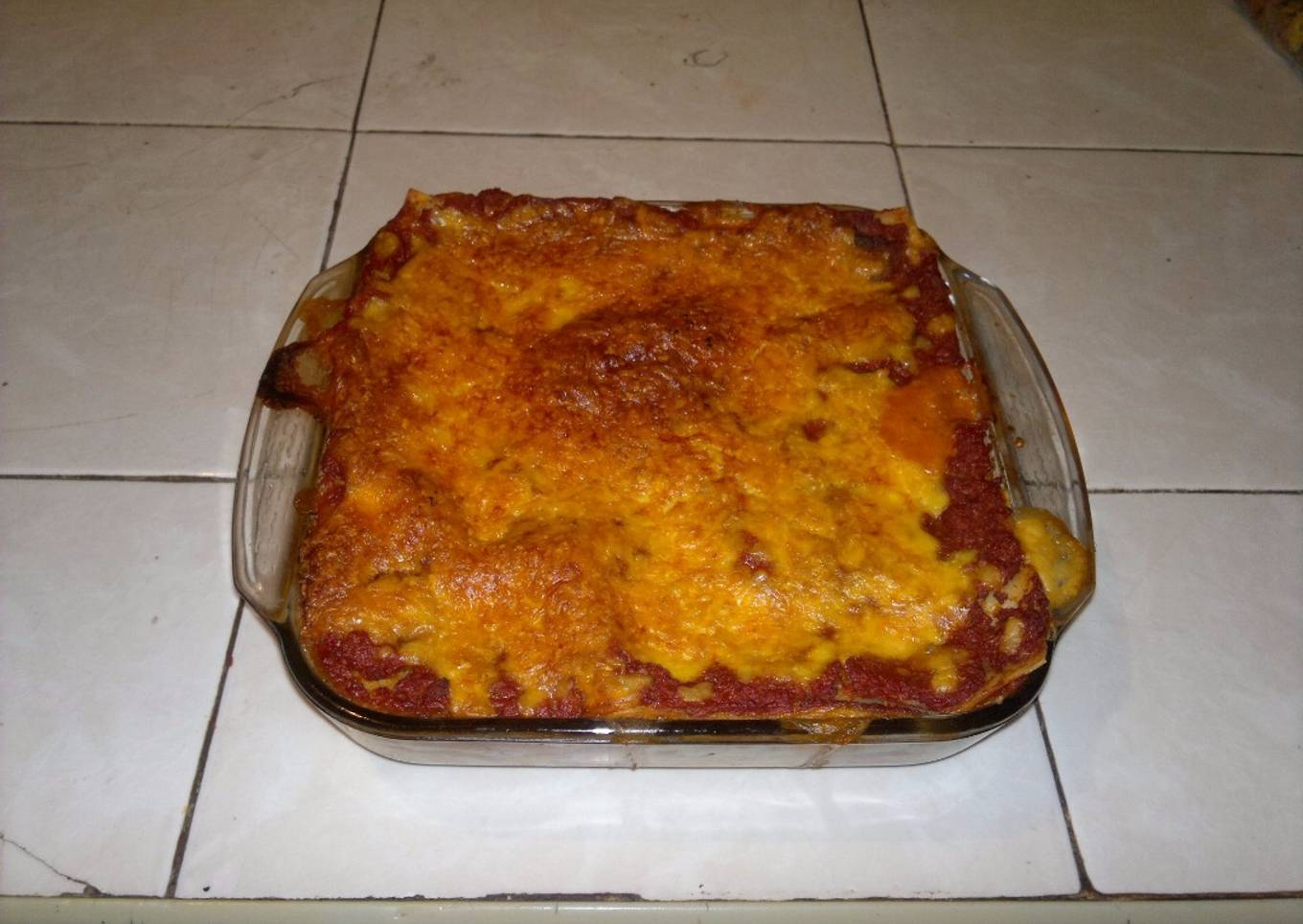 Lasagna de carne al horno