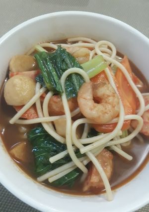 Foto resep Spagetti Kuah Tom Yum