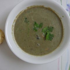 A picture of Mushroom corriander soup.