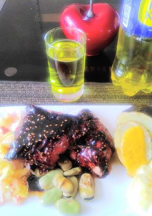 Una foto de Cerdo al horno con salsa hoisin👍🇵🇪