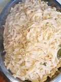 Fideos Caseros de harina integral y morrón