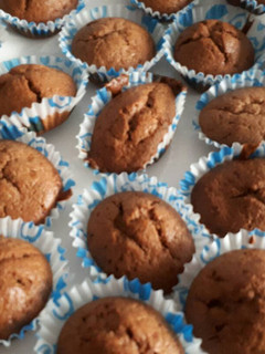 Una foto de Magdalenas de chocolate totalmente integrales