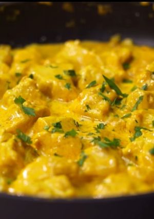Una foto de Pollo al curry