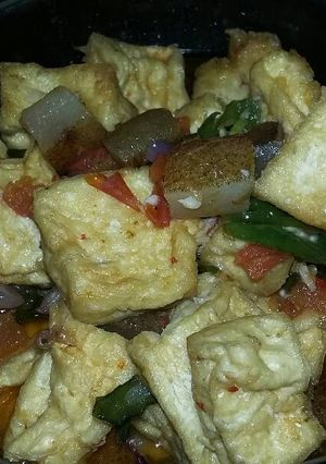 Foto resep Tumis Tahu Kikil Cabai Hijau