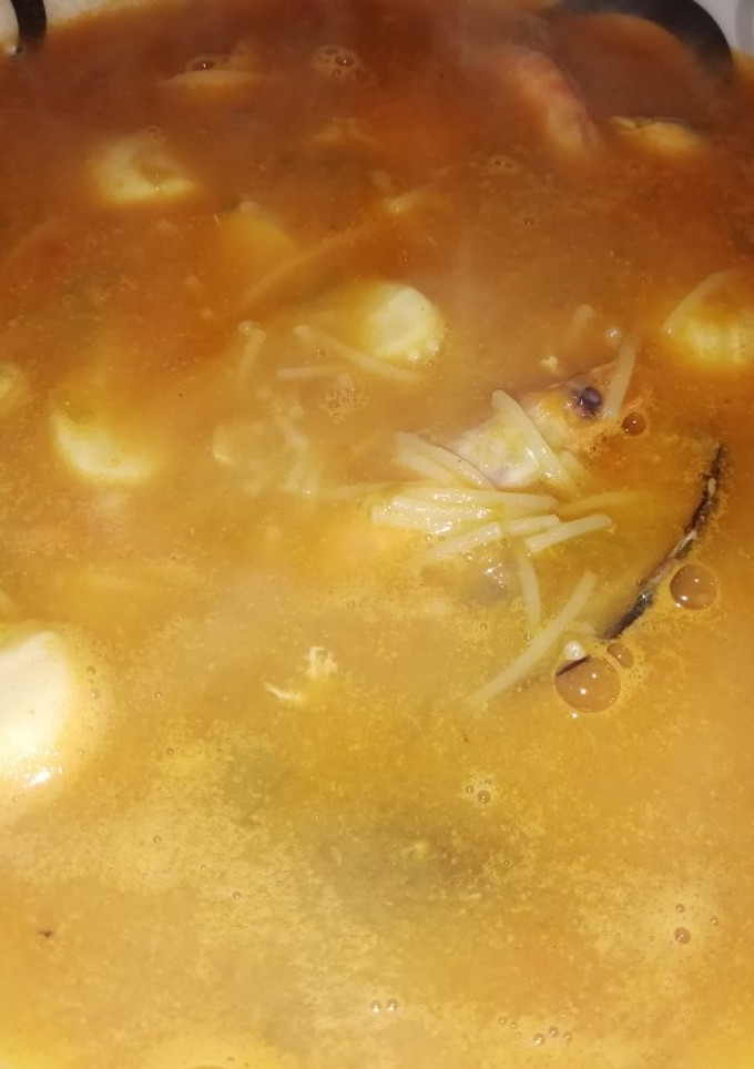 Una foto de Sopa de marisco