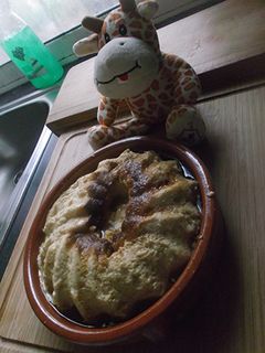 Una foto de Flan de peras al microondas
