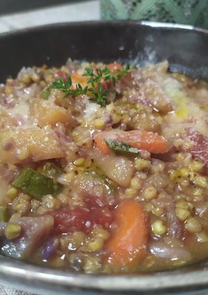 Foto di Minestra autunnale con grano saraceno,5verdure(in pentola pressi