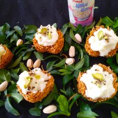 A picture of Vermicilli Nest with Maska Dahi.